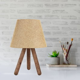 Opviq Lámpara de Mesa AYD-637 Beige y Marrón